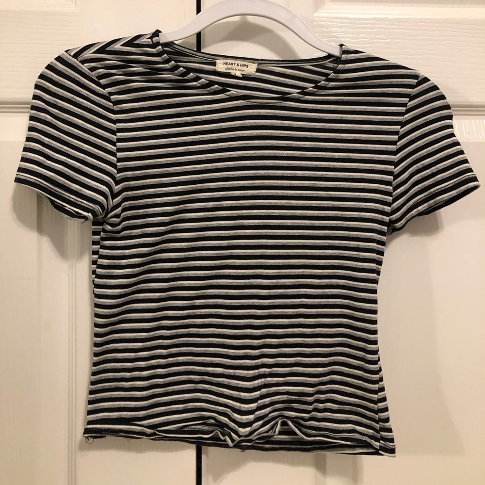 Crop Stripped Top